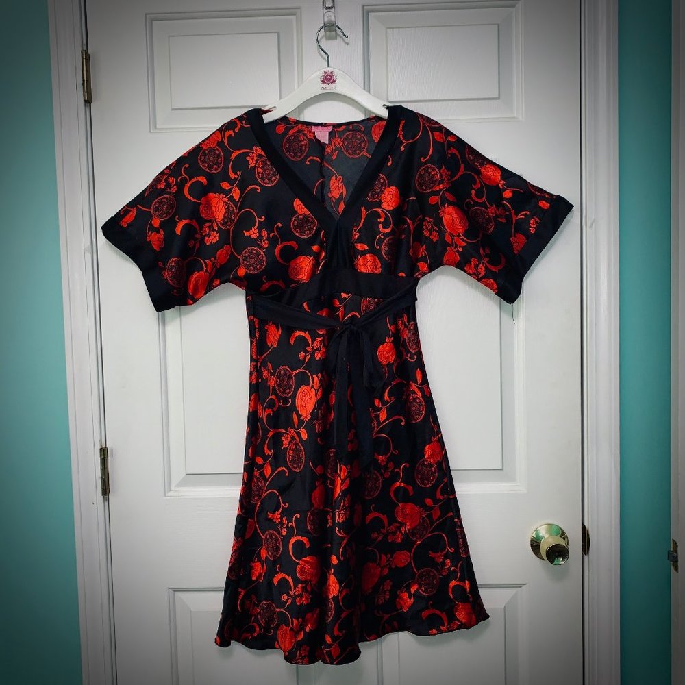 Oriental themed silk dress